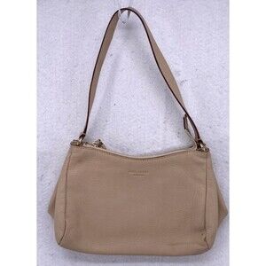 Kate Spade Beige Pebbled Leather Shoulder Handbag Purse